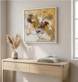 Echoes of Nature: A Study in Organic Texture, Fibre, and Gold Foil