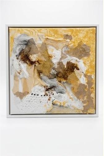 Echoes of Nature: A Study in Organic Texture, Fibre, and Gold Foil