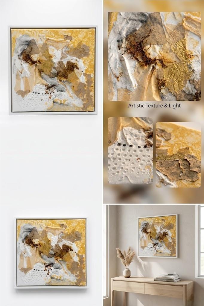 Echoes of Nature: A Study in Organic Texture, Fibre, and Gold Foil