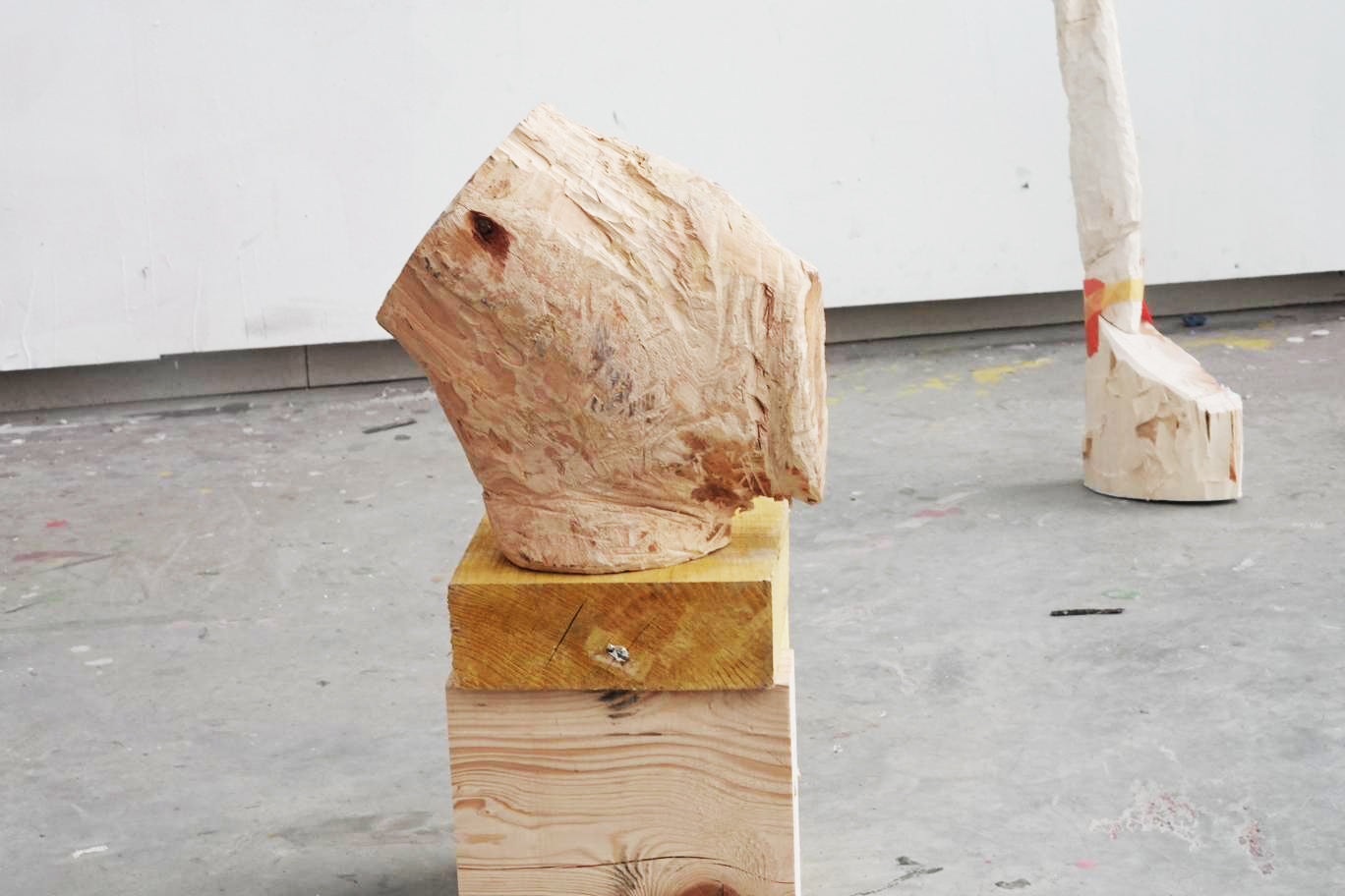 Carved Wooden Torso Sculpture
